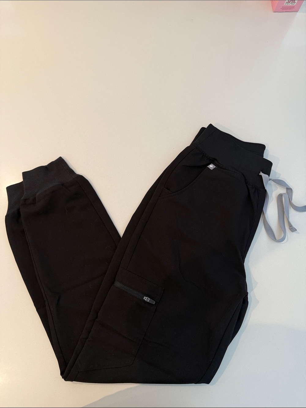 Figs Black High Waisted Zamora Jogger Scrub Bottoms